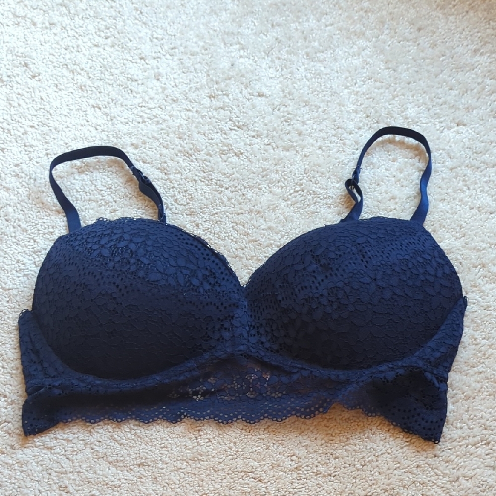 Xhilaration Midnight Blue Lace Bra